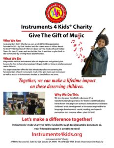 Give The Gift of Music To A Homeless Child Today!